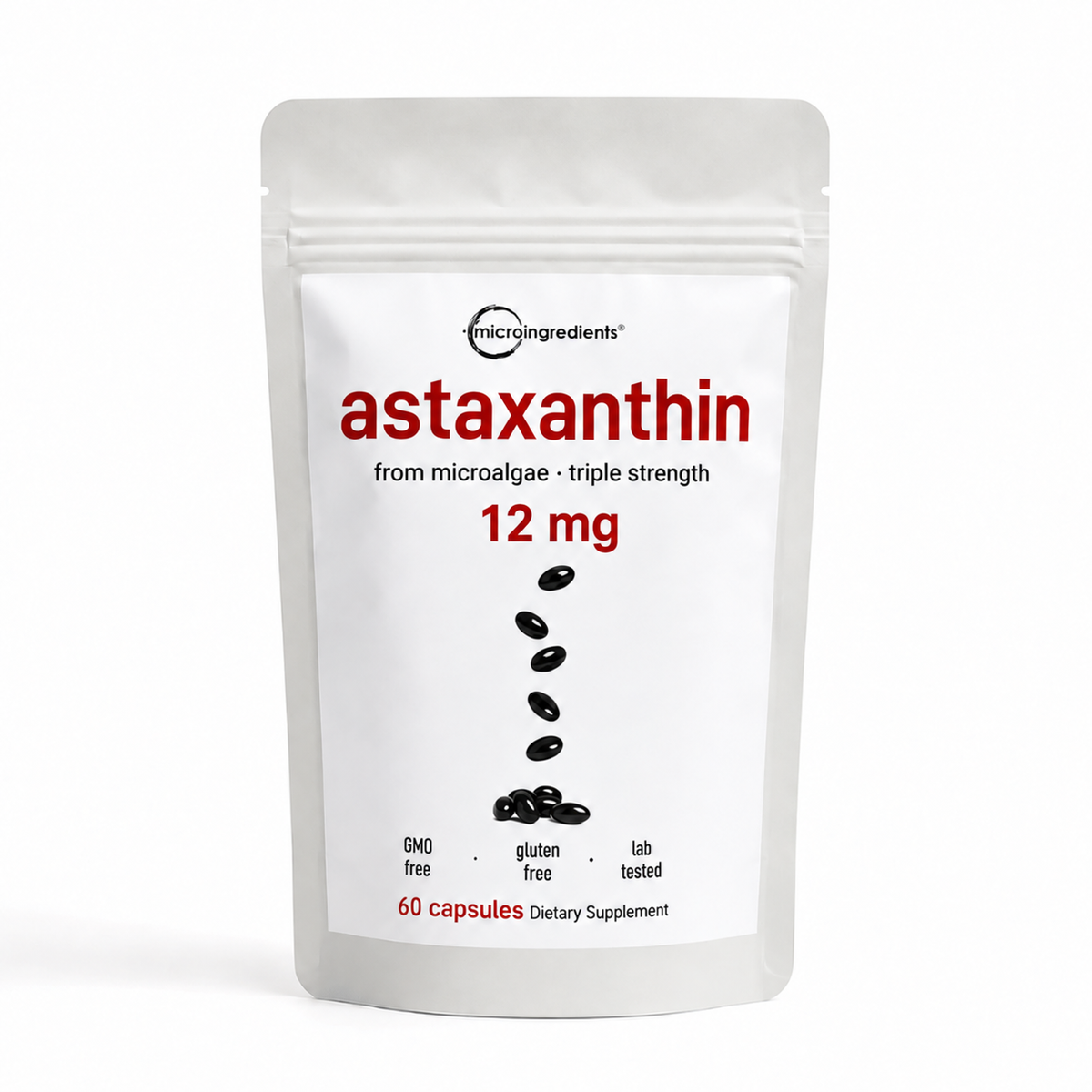 Bolsa de astaxantina 12 mg, 60 softgels