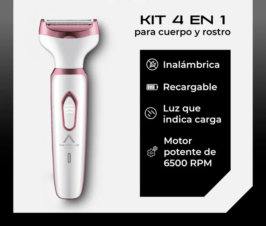 Inalámbrica, recargable, luz que indica carga y motor de 6500 RPM