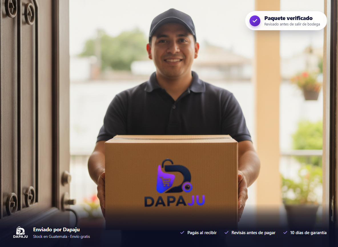 Entrega del paquete de Dapaju en la puerta de casa