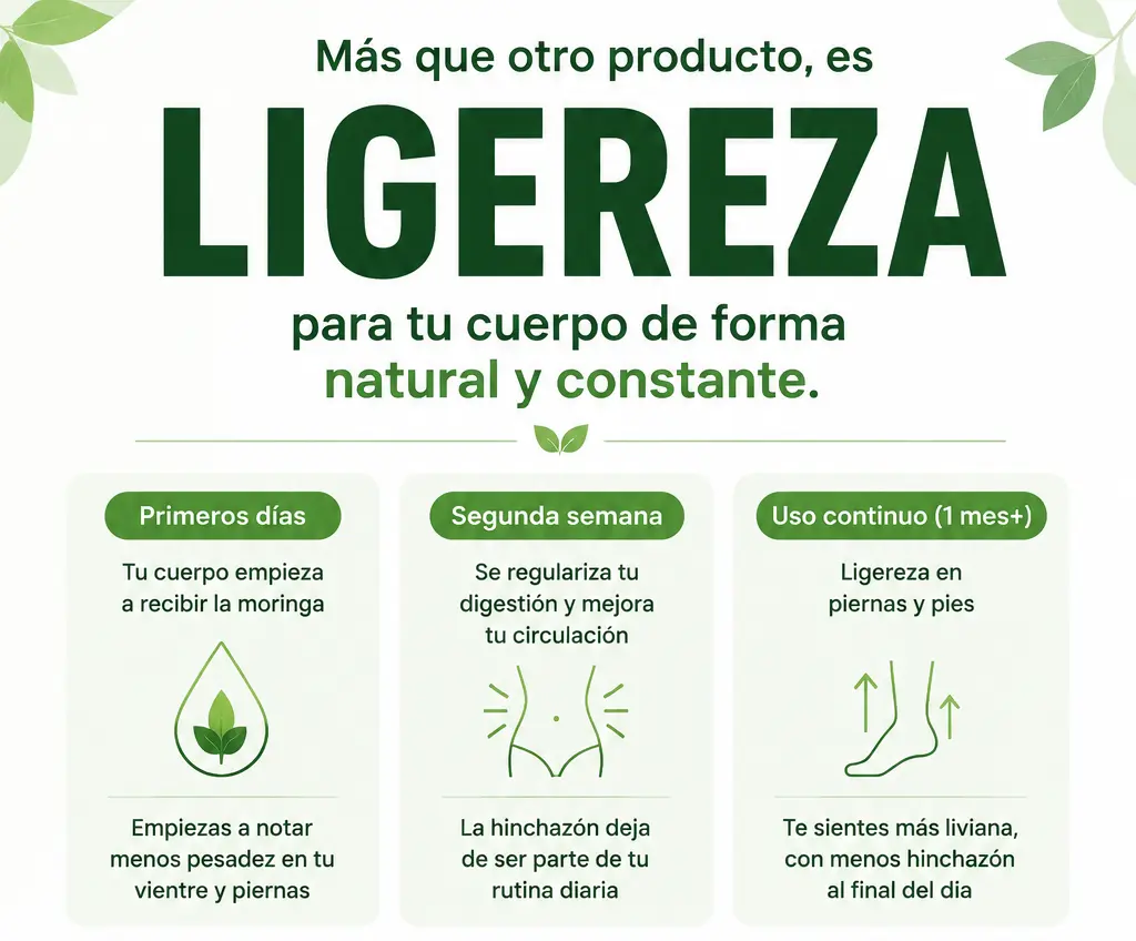 Primeros dias, segunda semana y uso continuo: como se va sintiendo la ligereza