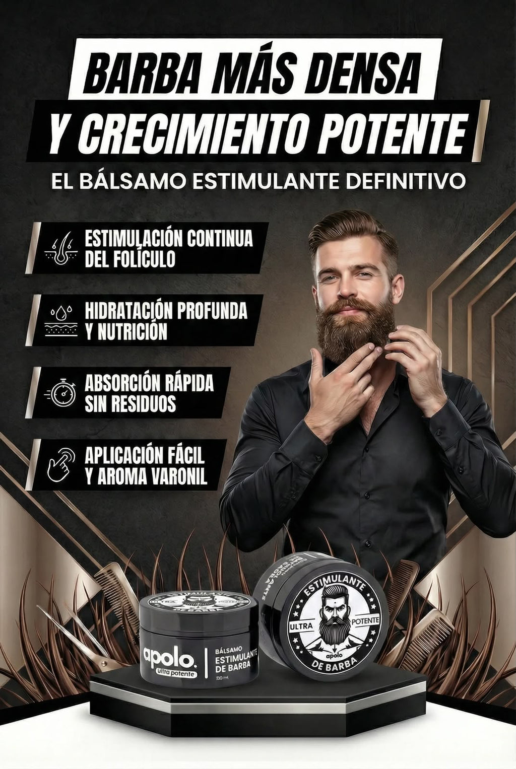 Barba más densa y crecimiento potente