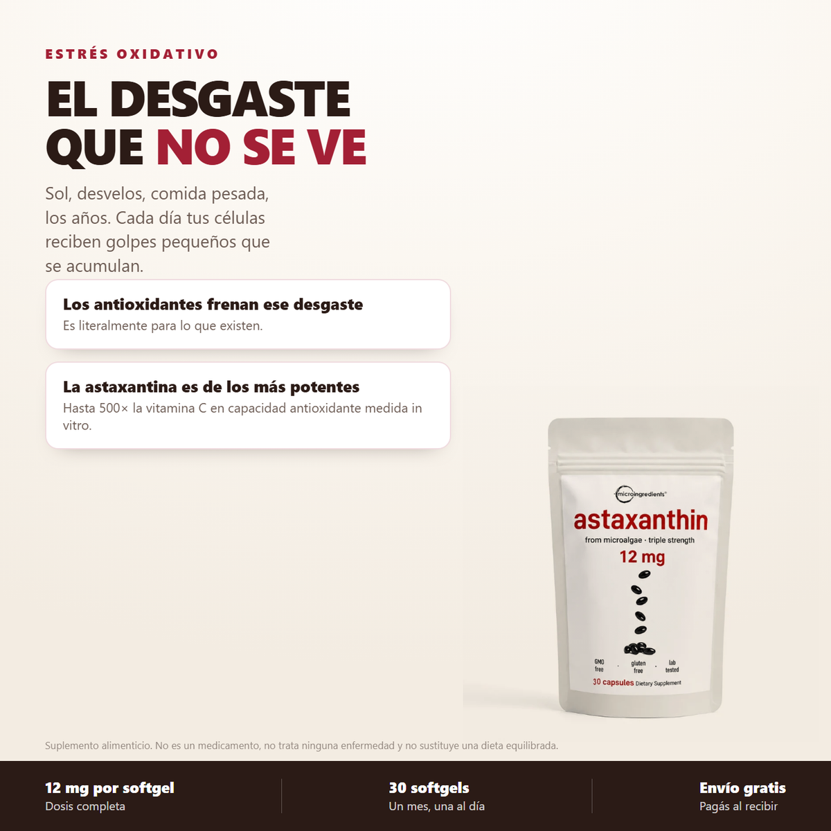 El desgaste oxidativo que no se ve: sol, desvelos y los años