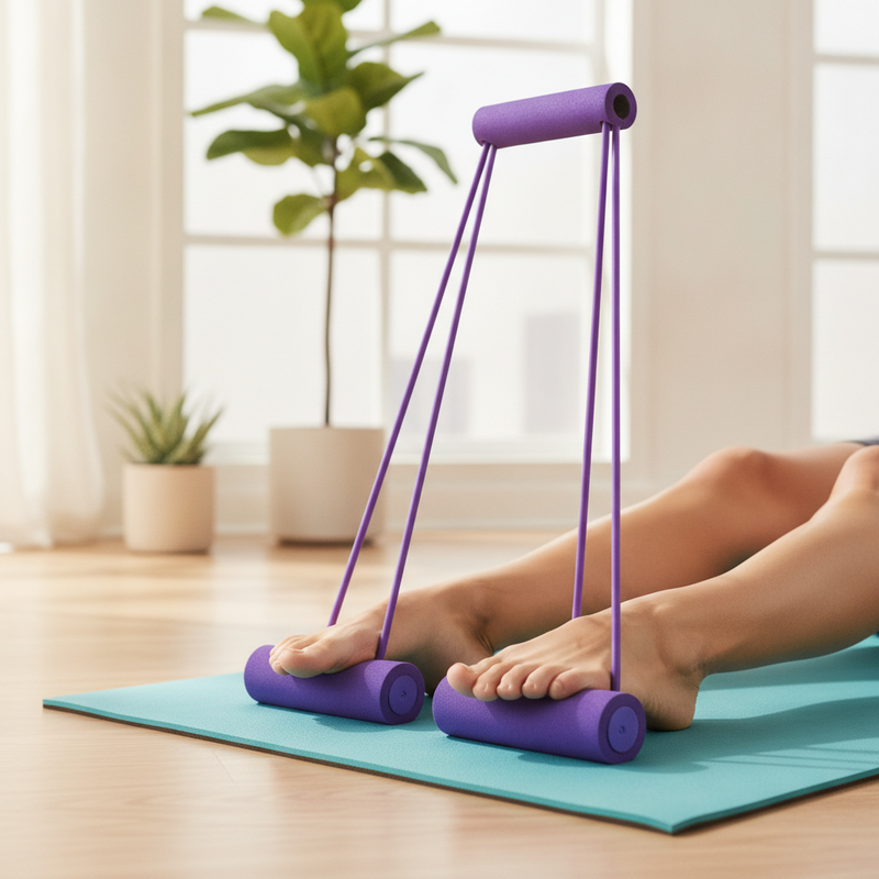 Colocando los pies en las pedaleras