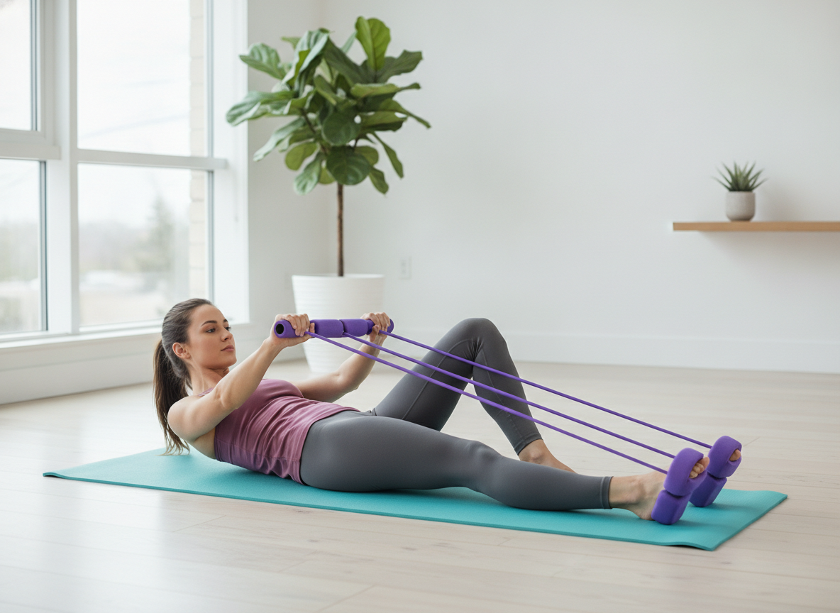 Ejercicio de piernas con la banda