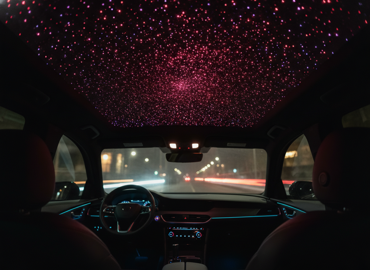 Techo del carro lleno de estrellas