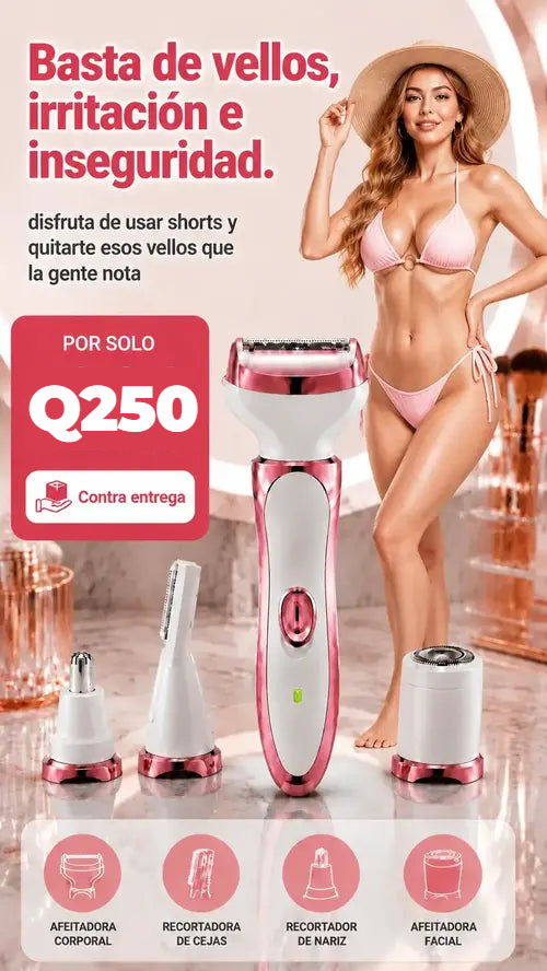 Depiladora 4 en 1 por Q250 con pago contra entrega