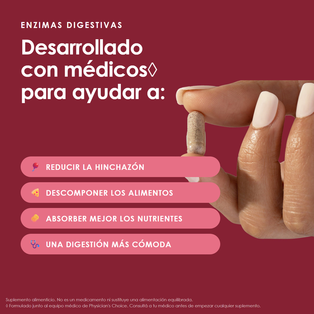 Desarrollado con médicos para reducir la hinchazón y descomponer los alimentos