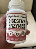 Frasco de enzimas digestivas recién recibido