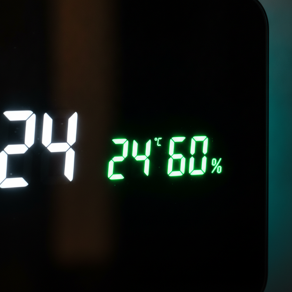 Lectura de temperatura y humedad del LumiClock