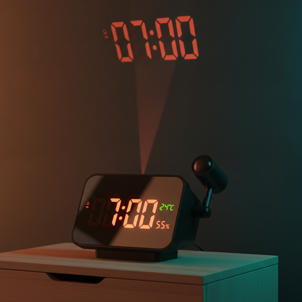 LumiClock con luz LED roja