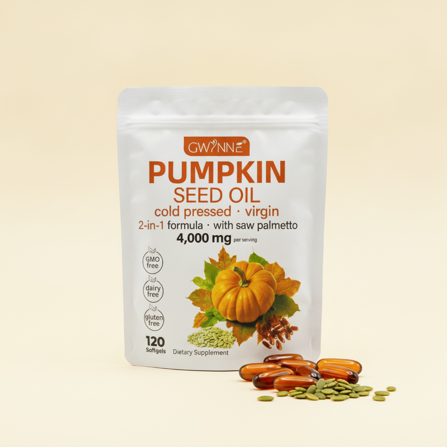 GWYNNE Pumpkin Seed Oil con saw palmetto, 120 softgels