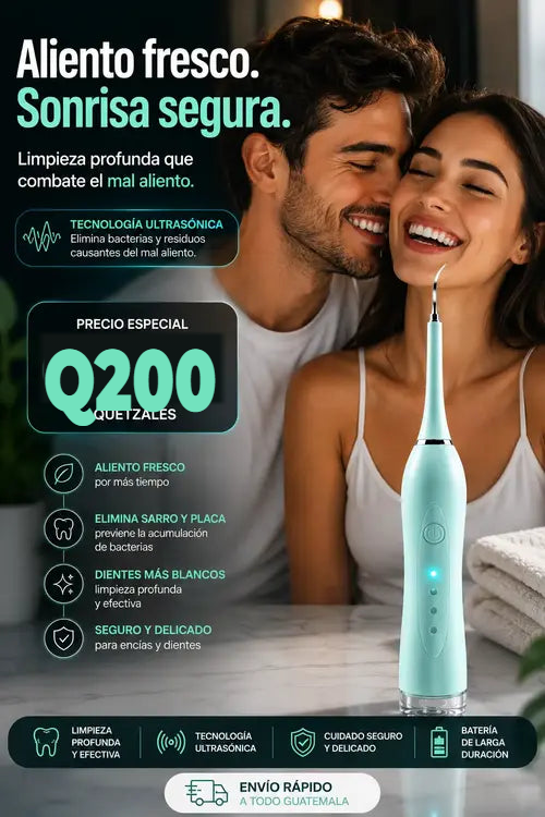 Removedor dental ultrasónico: limpieza profunda y aliento fresco