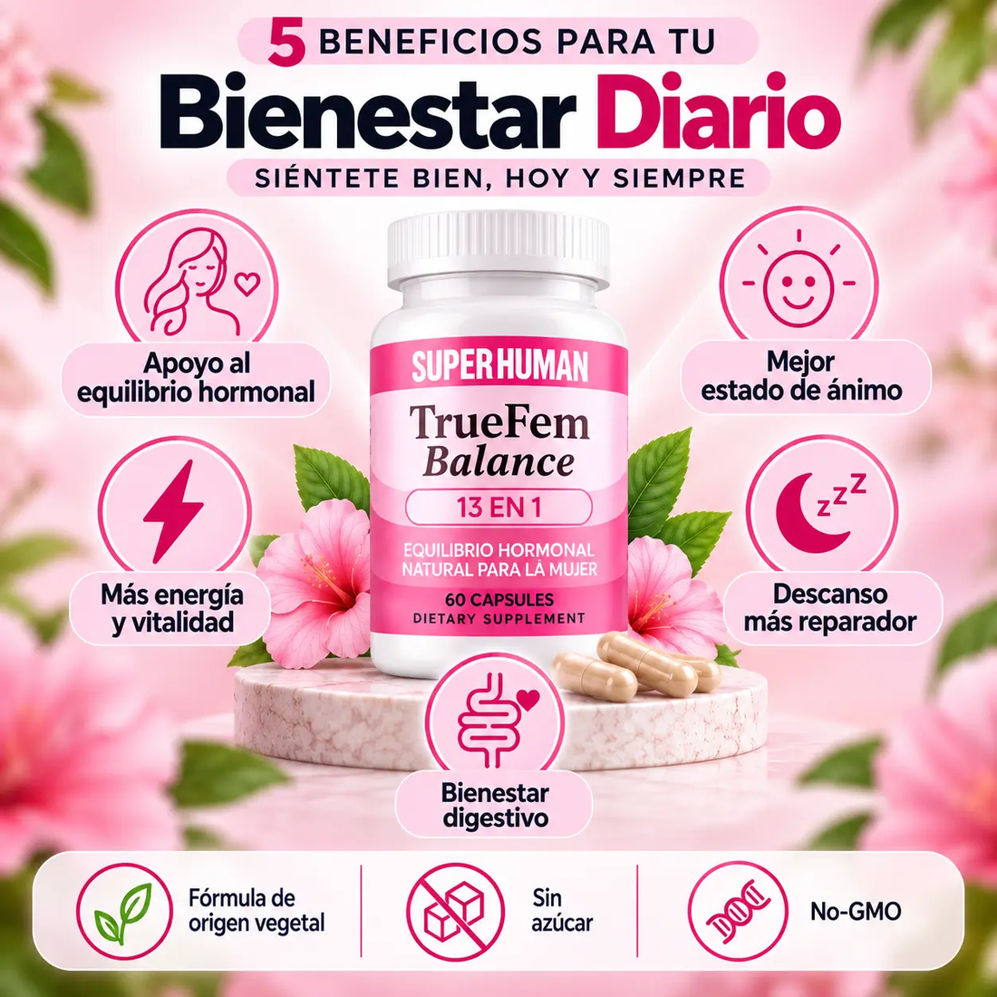 Cinco beneficios de True Fem Balance para el bienestar diario