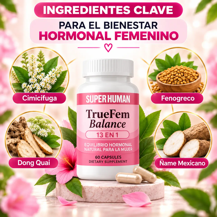 Ingredientes clave: cimicífuga, fenogreco, dong quai y ñame mexicano